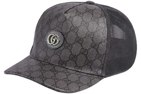 GG Supreme baseball hat in grey and black